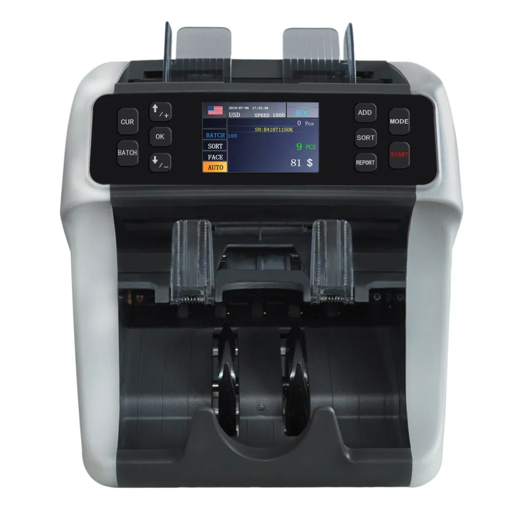 Newest Wt-900 Money Counting and Sorting Machine, Banknote Sorter, Mix Currency Counter and Sorter